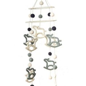 Rock-A-Bye Ceiling Mobile - Cream and Green